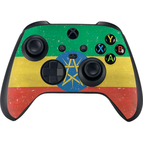 Ethiopia Flag Distressed Xbox Series X Bundle Skin